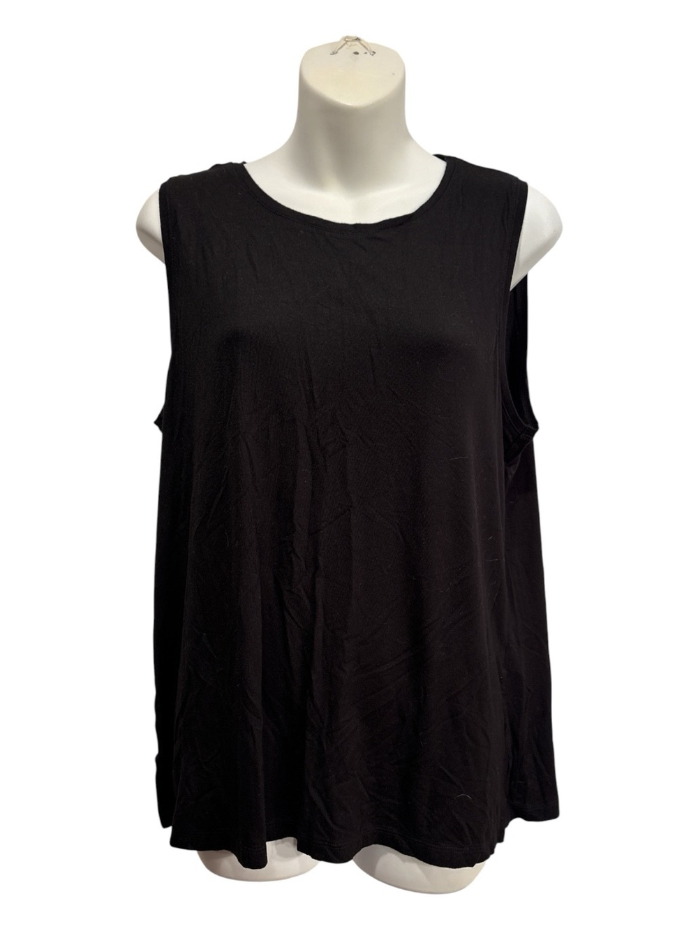 Adrienne Vittadini Black Sleeveless Tank Top size XL